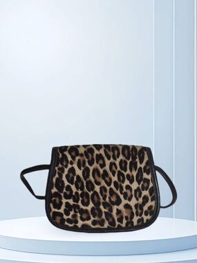 Zippi Leopard Fur & Leather Crossbody